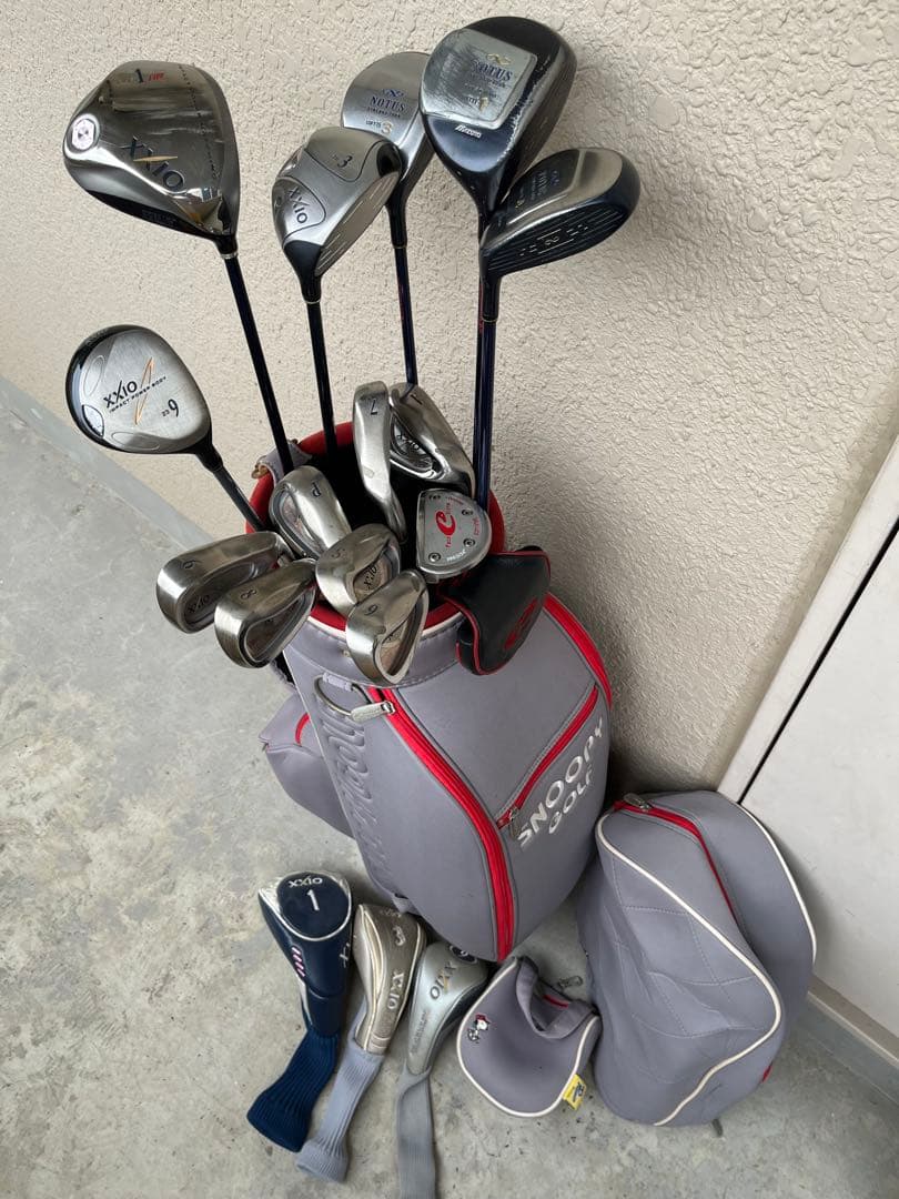 ゆ*ゆ様 レディース！豪華XXIO等女性用ゴルフセット+稀少スヌーピキャディバッ