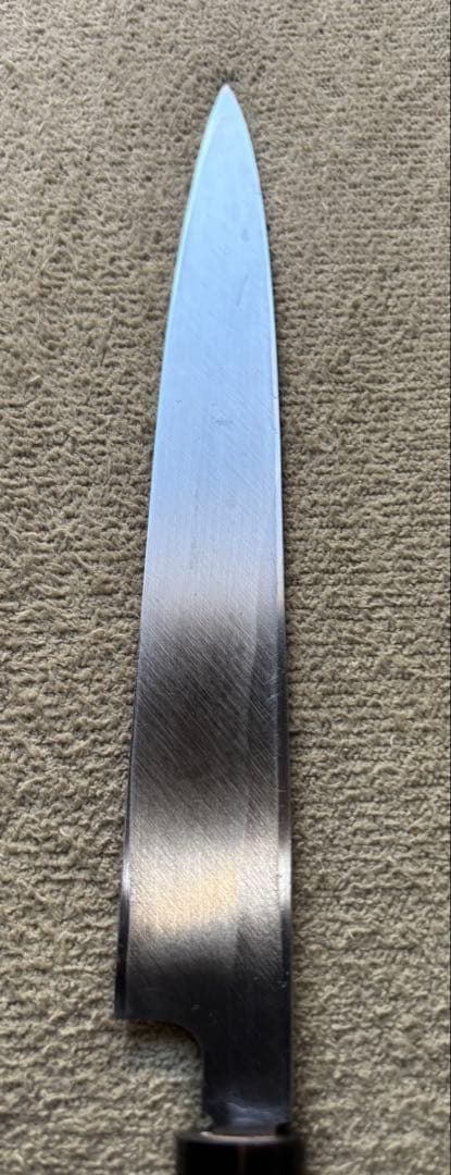 木屋　正夫　柳刃包丁 鋼製 木製ハンドル