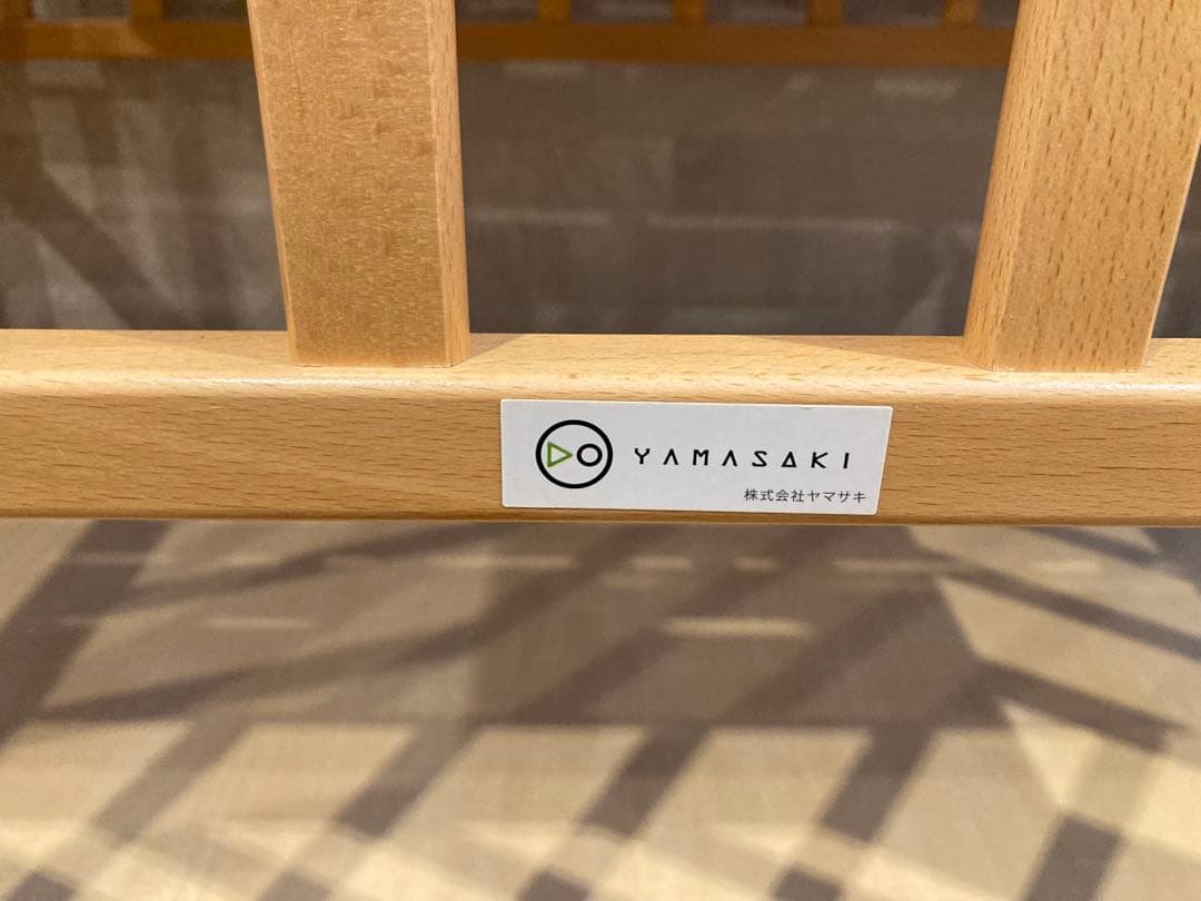 国産木製ベビーベッド ハイタイプ　ヤマサキ