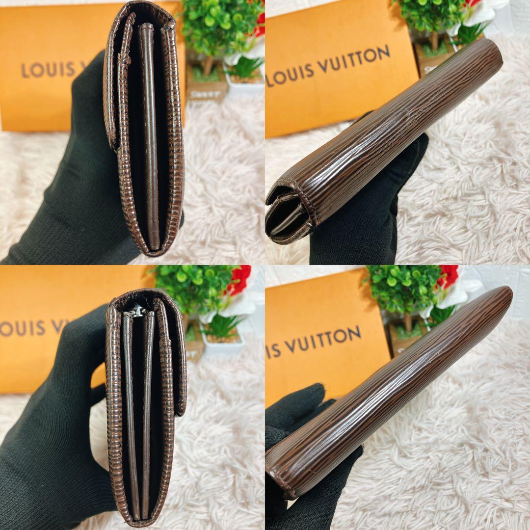 超美品 ルイヴィトン エピ ポルトフォイユ サラ ブラウン クレディ モネ