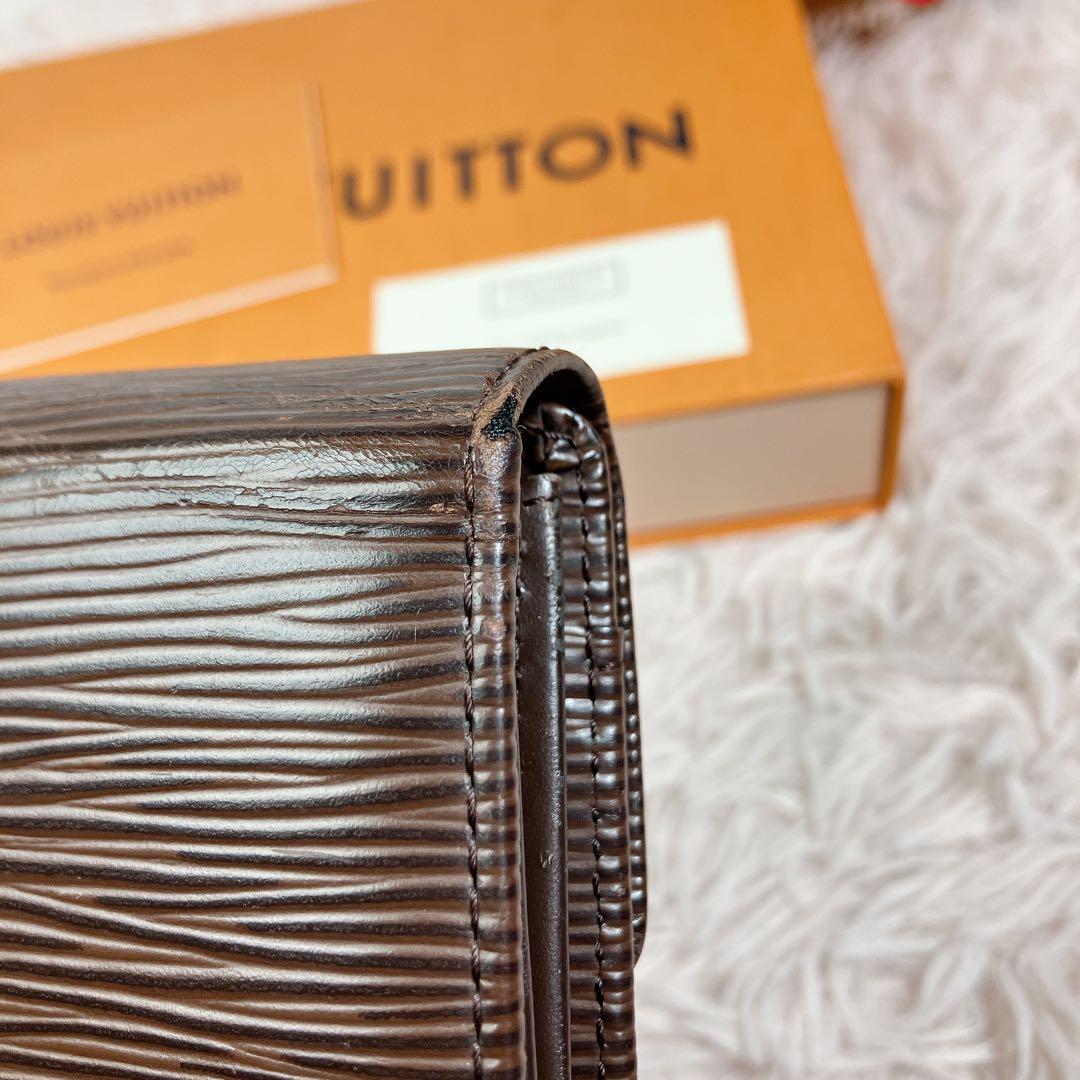 超美品 ルイヴィトン エピ ポルトフォイユ サラ ブラウン クレディ モネ