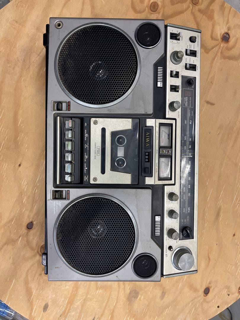 [ジャンク]AIWA FM/AMラジオ カセット CS-80