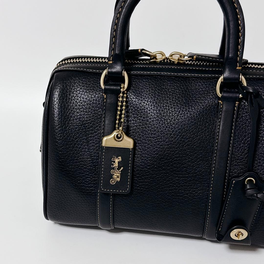 【近年モデル】COACH ルビーサッチェル　2wayバッグ　ブラック　レザー