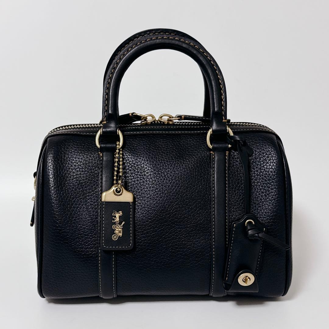 【近年モデル】COACH ルビーサッチェル　2wayバッグ　ブラック　レザー