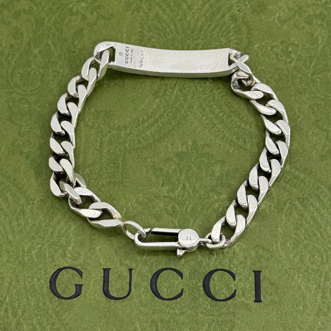 グッチ 17 サイズ シルバー925 ゴースト ブレスレット 079518