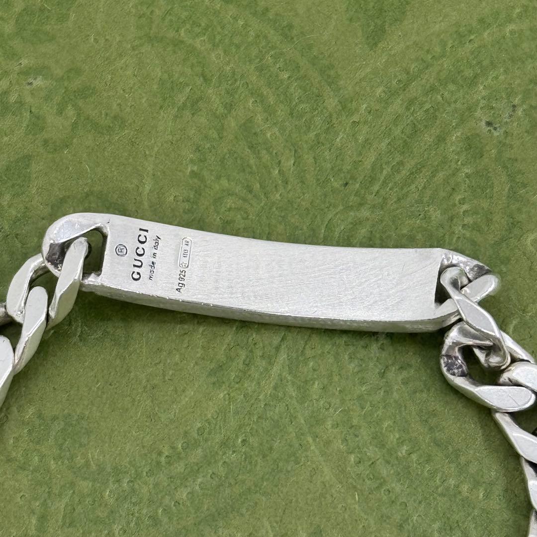 グッチ 17 サイズ シルバー925 ゴースト ブレスレット 079518