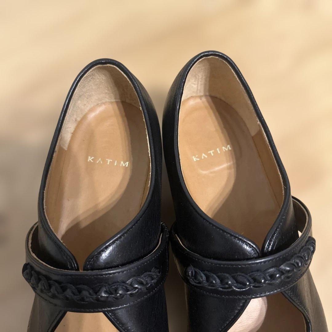 KATIM メリージェンタイプ ローファー パンプス ブラック 37 極備品