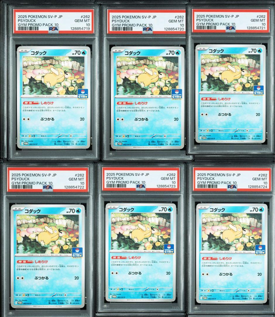 【PSA10】 コダック ジムプロモ しめりけ sy-p 6連番 psyduck