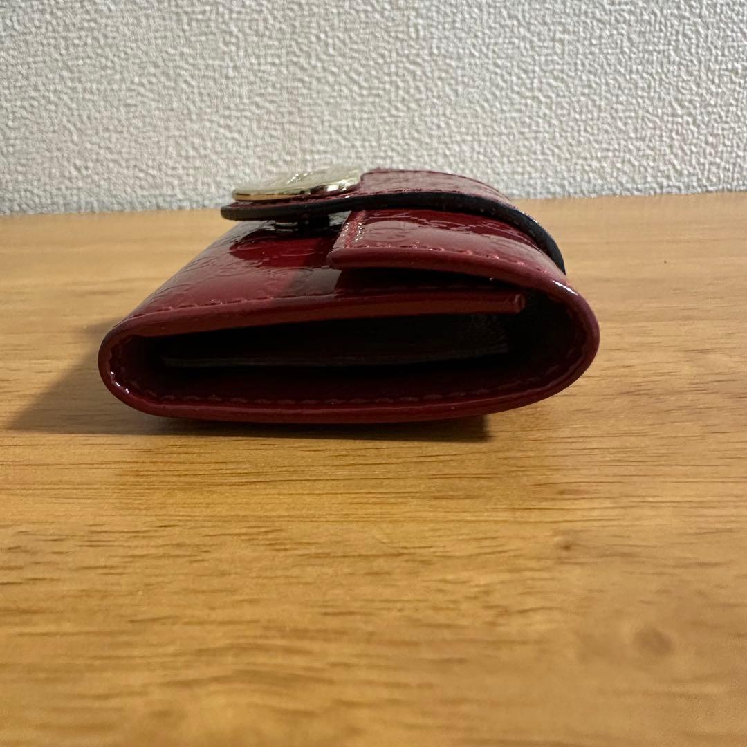 GUCCI グッチ 6連キーケース　エナメル 赤 ハートプレート