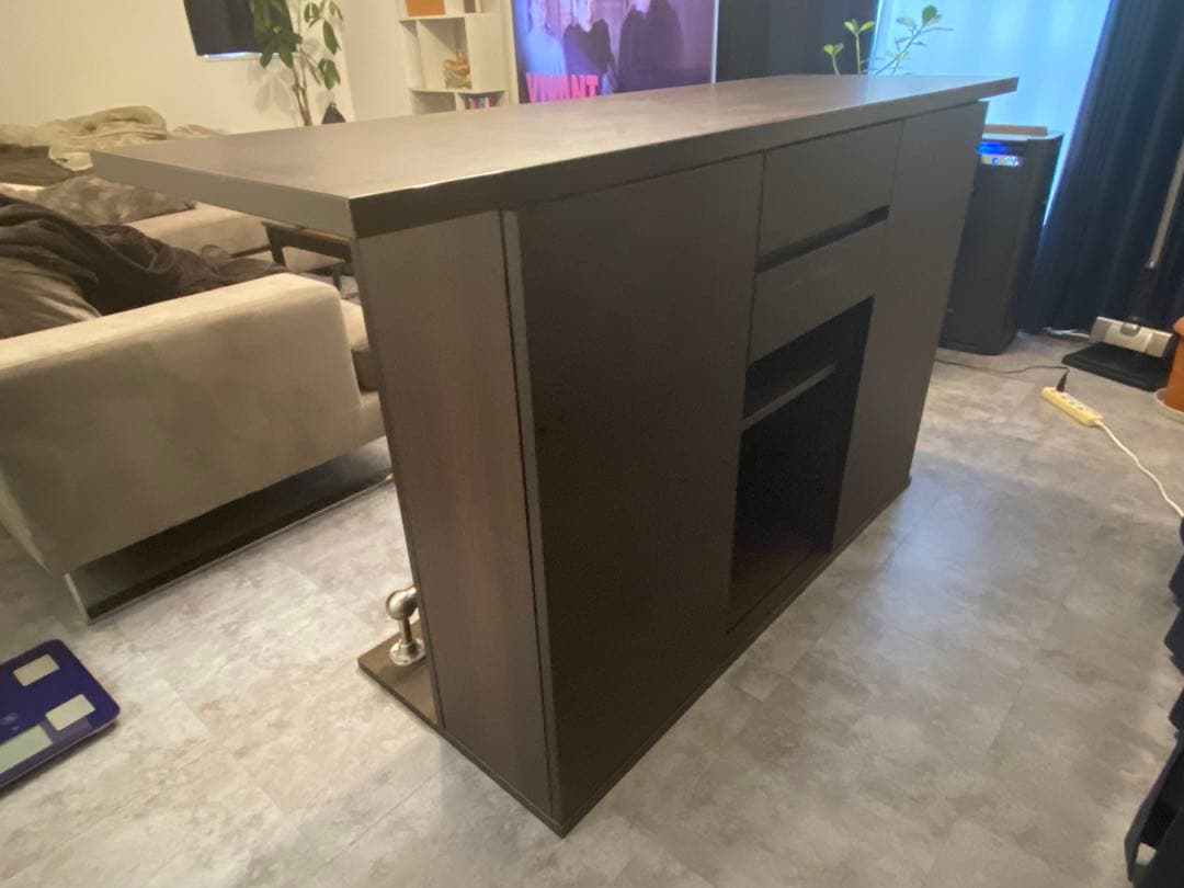 【凛】バーカウンター横150センチ　多少キズあり　収納がたっぷり