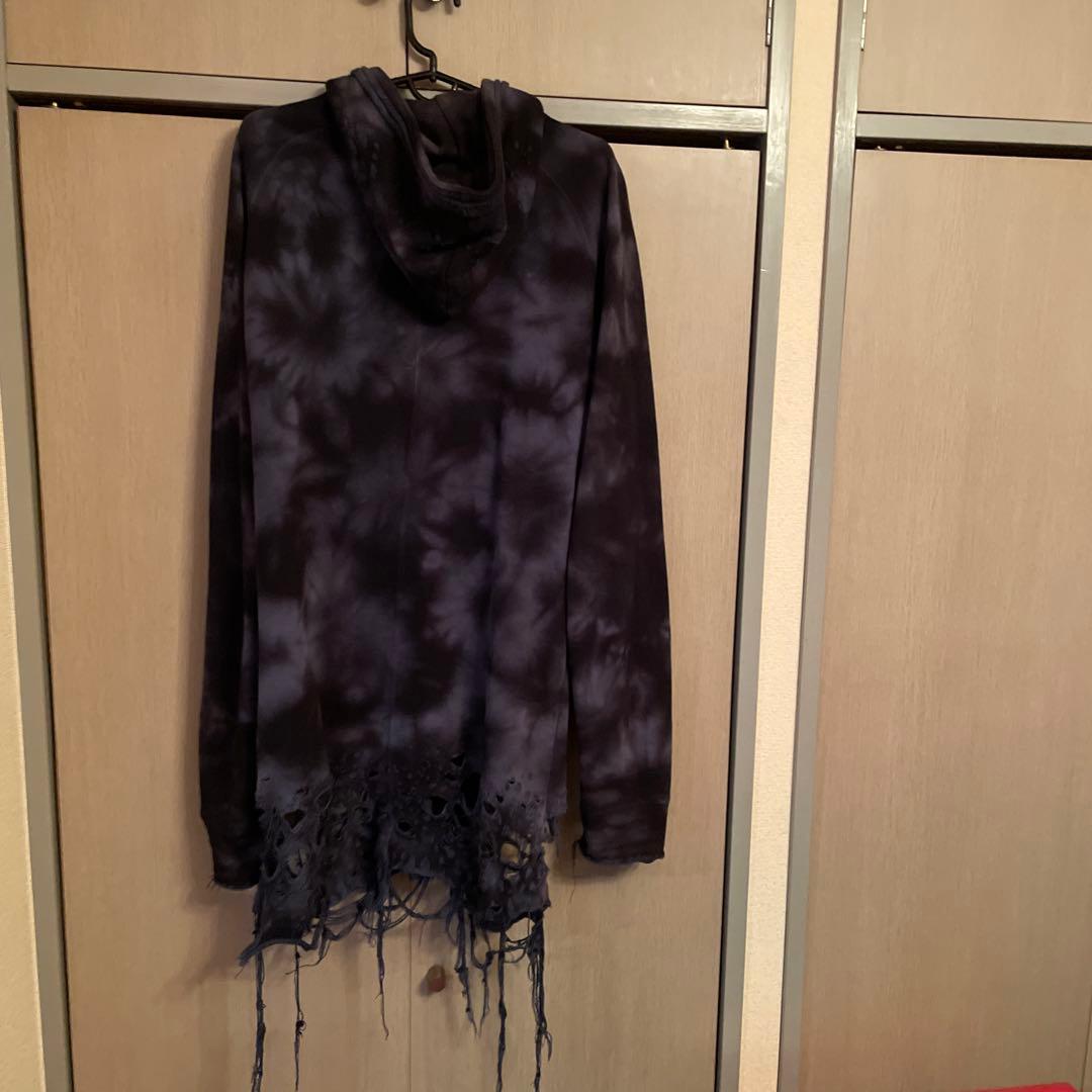 MIDAS ダークパープル タイダイ柄 パーカー