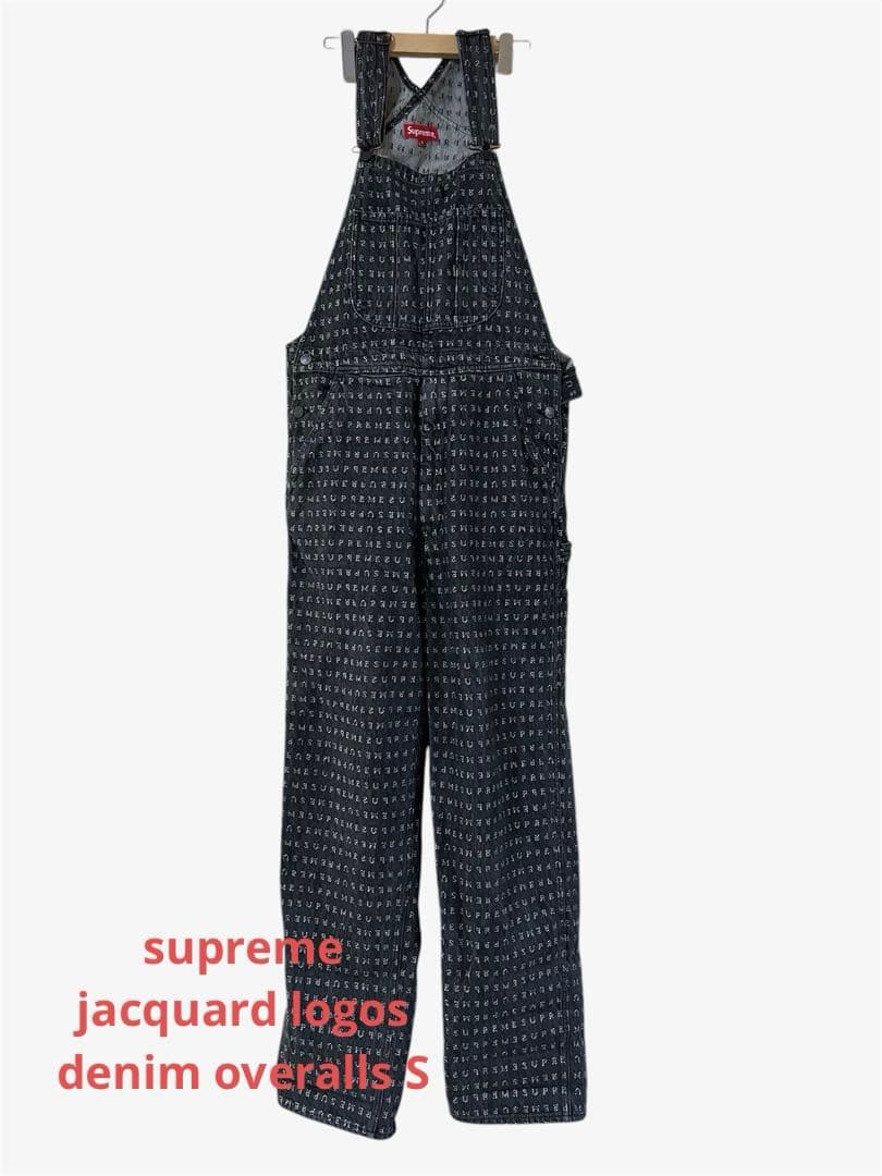 希少！Supreme Jacquard Logos Denim Overalls
