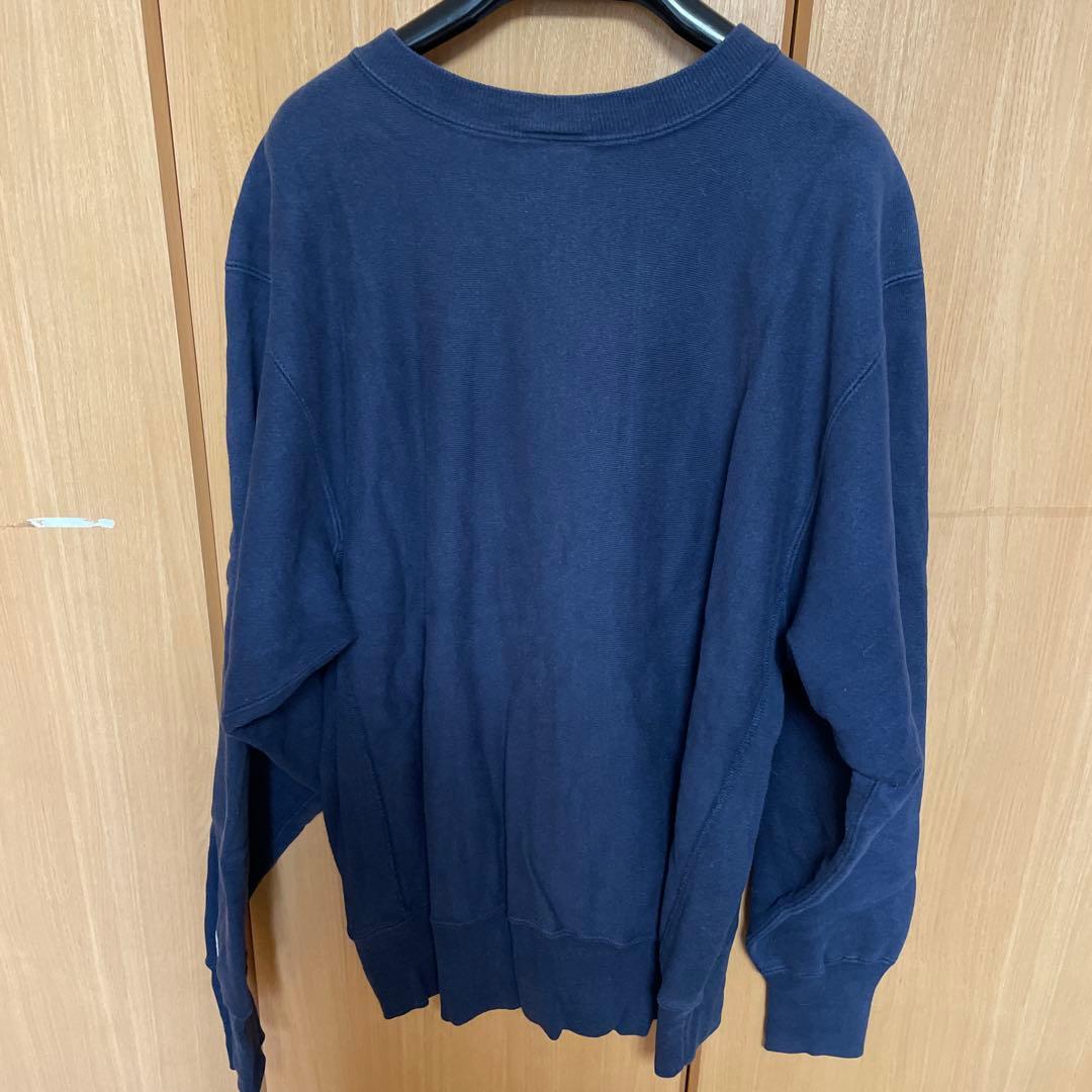 BAPE ロゴプリント ネイビー スウェット