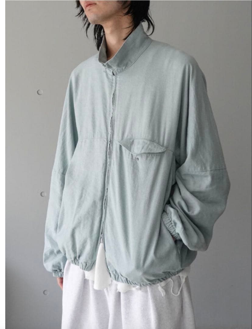 ジャケット・アウター ANCELLM SILK NEP KIMONO BLOUSON sax