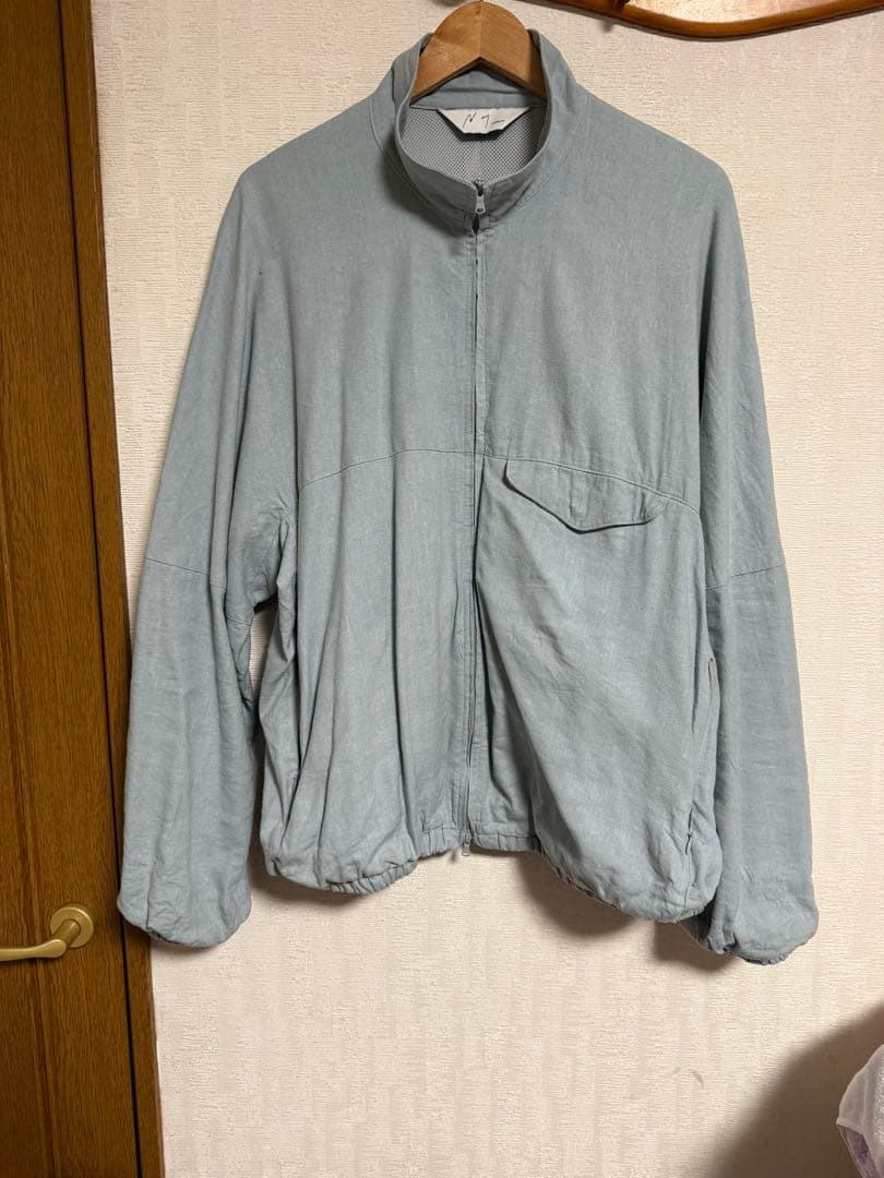 ジャケット・アウター ANCELLM SILK NEP KIMONO BLOUSON sax