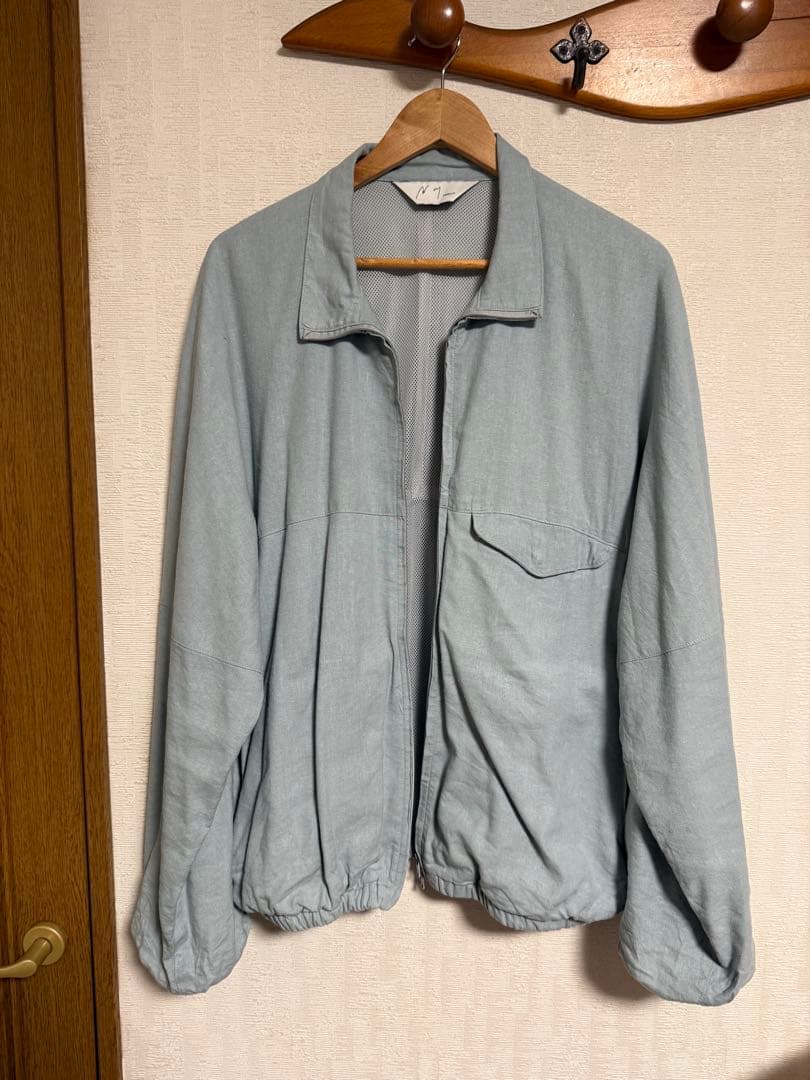 ジャケット・アウター ANCELLM SILK NEP KIMONO BLOUSON sax