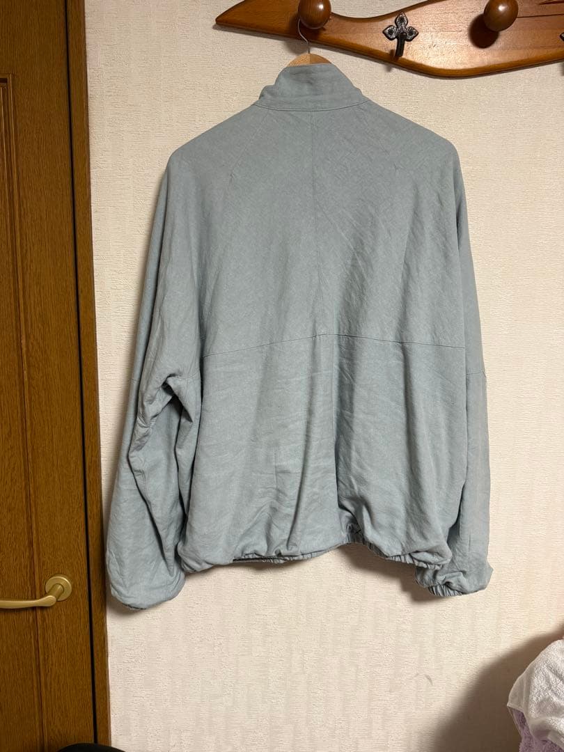 ジャケット・アウター ANCELLM SILK NEP KIMONO BLOUSON sax