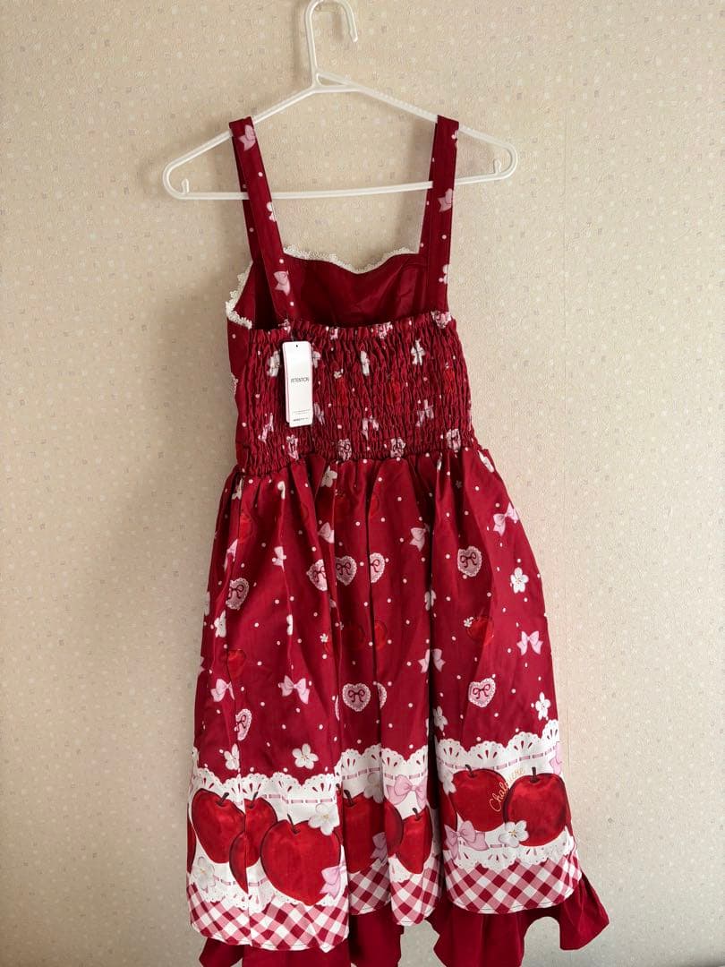 axes femme kawaii スウィーティアップルジャンパースカート