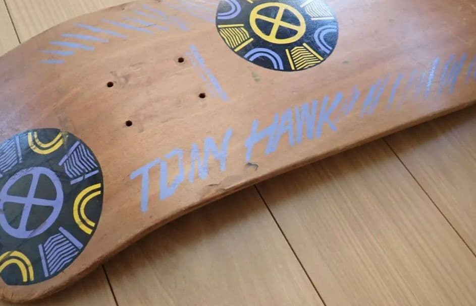 ヴィンテージ 1990年 Tony Hawk メダリオンスケートボードデッキ