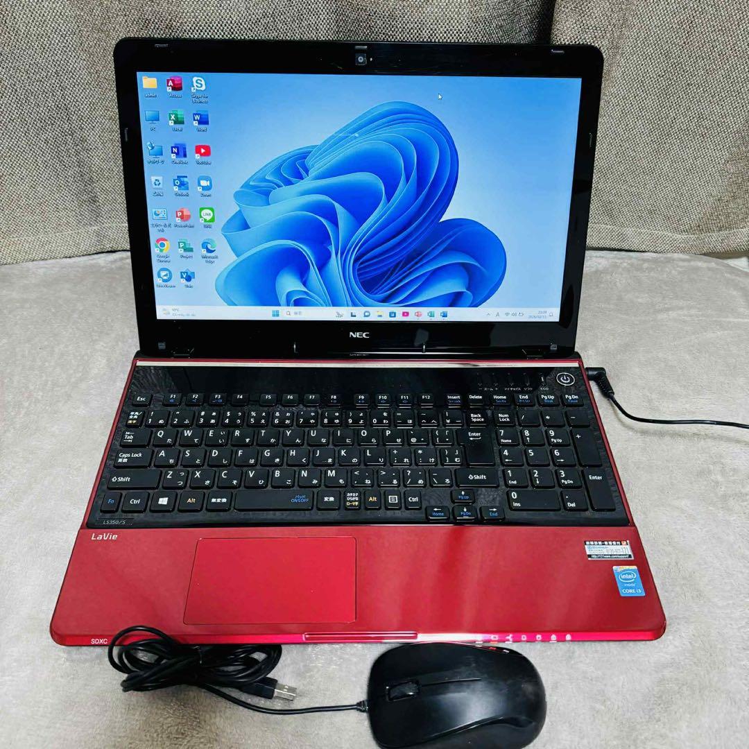 S235 NECノートパソコンWEBカメラSSD高速Windows11オフィス付