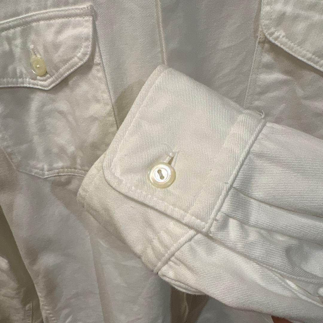 atlast&co アットラスト ワッペンワークシャツ 14 1/2