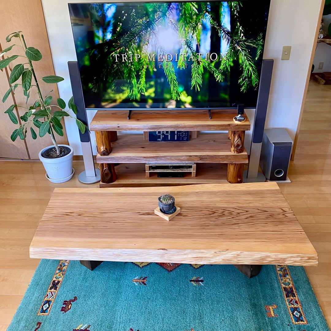 【週末セール】天然木　杉　一枚板　テーブル　無垢　すぎ　108