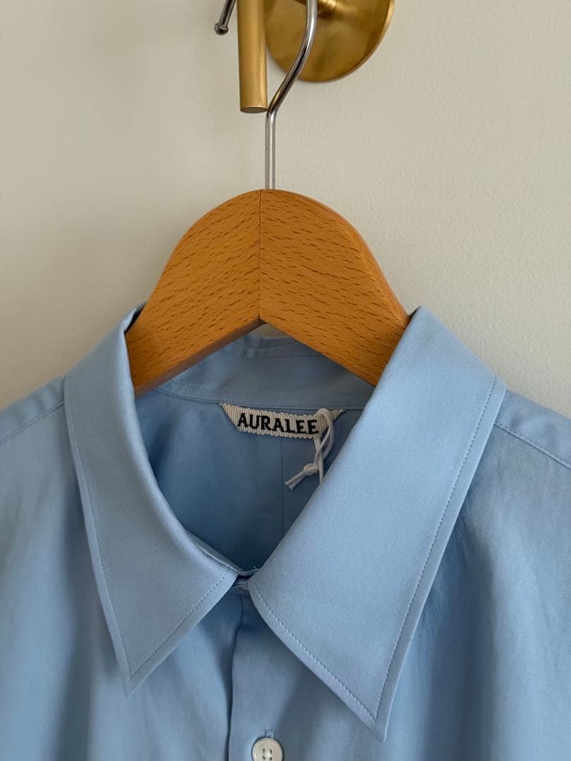 トップス AURALEE WASHED FINX TWILL SLIM SHIRT