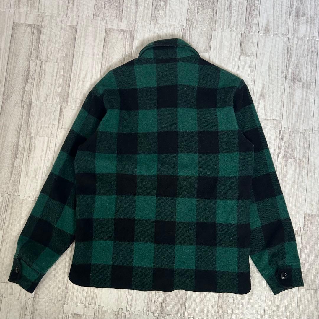 HIDE AND SEEK CHECK CPO JACKET ウール シャツ M