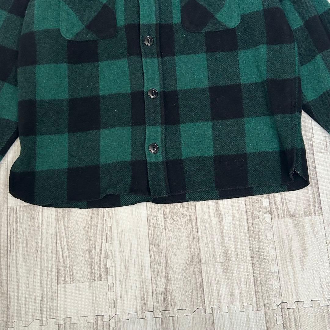 HIDE AND SEEK CHECK CPO JACKET ウール シャツ M