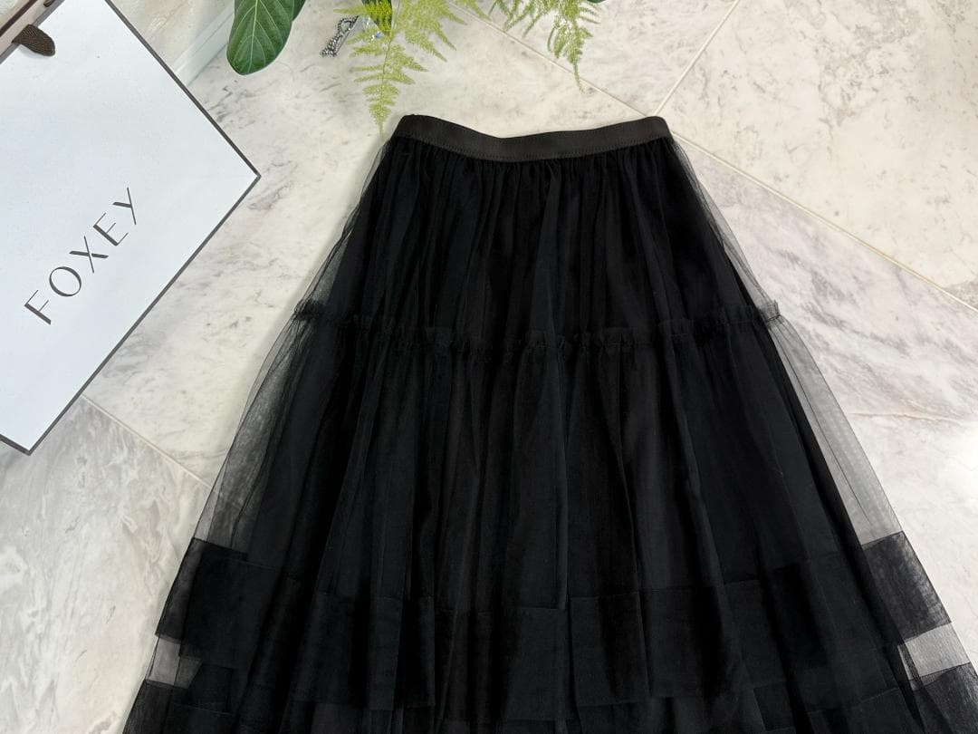 新品同様★’24年★ANAYI/アナイ チュールティアードギャザースカート36