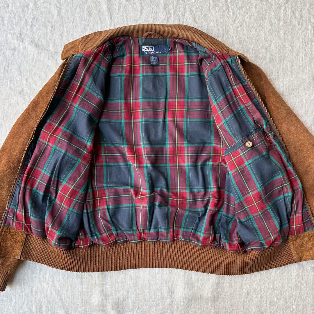 90s polo ralph lauren スエード ハリントンジャケット G9