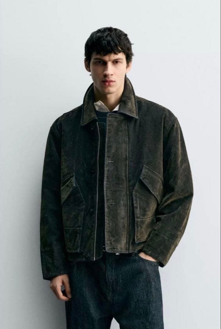 ZARA ベロアツイルジャケット　Mサイズ