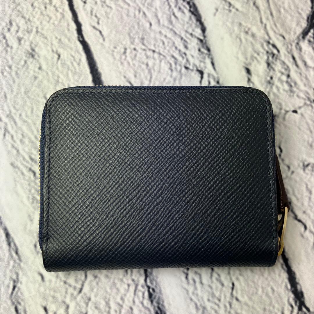 極美品✨スマイソン ラウンドファスナー パナマ サフィアーノレザー ケース