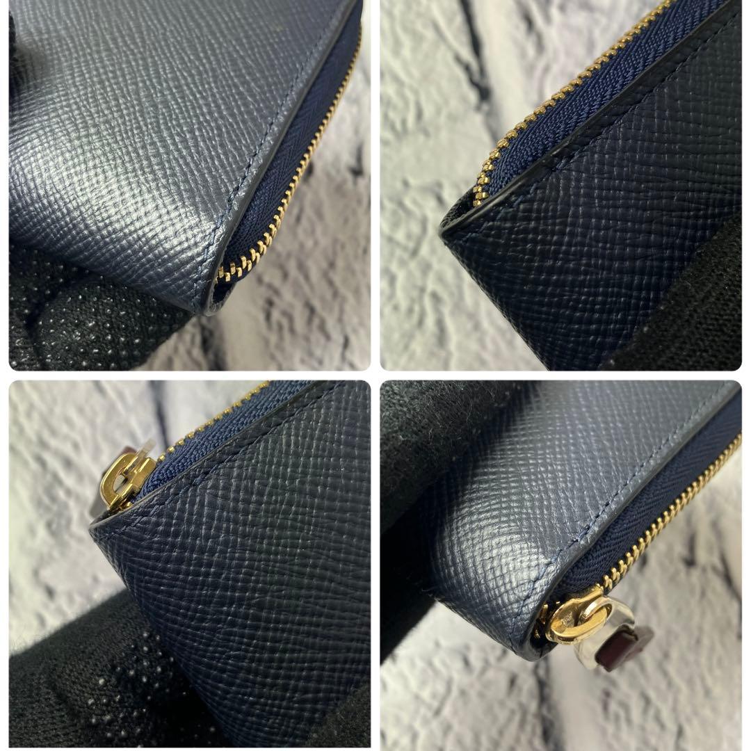 極美品✨スマイソン ラウンドファスナー パナマ サフィアーノレザー ケース