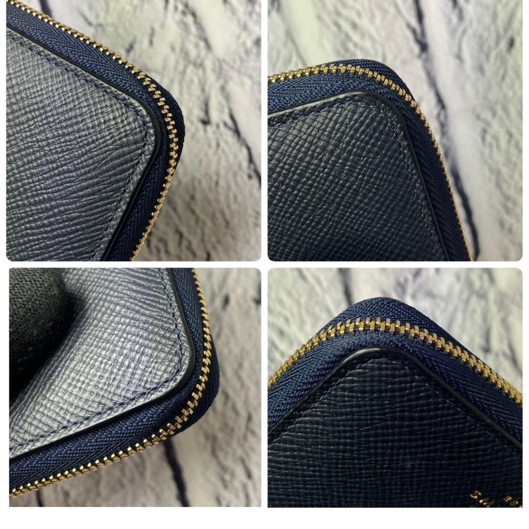 極美品✨スマイソン ラウンドファスナー パナマ サフィアーノレザー ケース