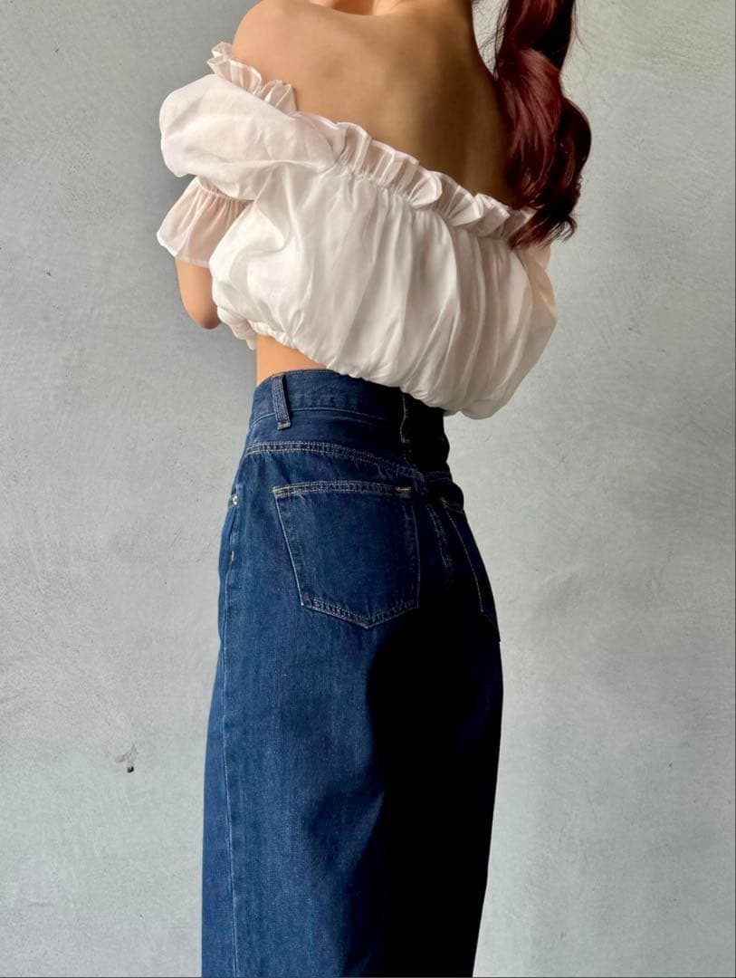 【TWWデニム】deep-navy ハイウエスト