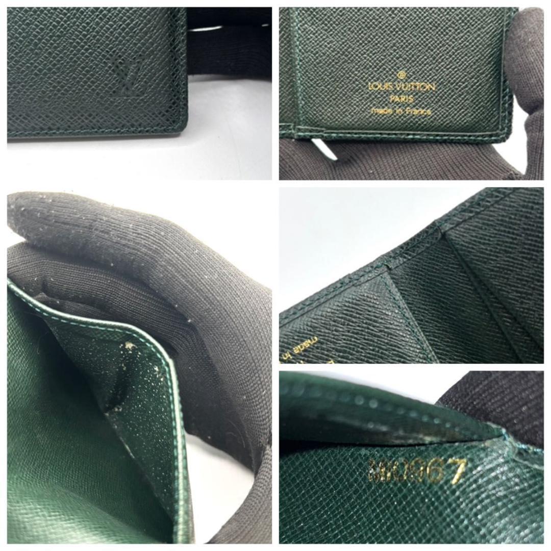 ルイヴィトン　タイガ　ドゥポッシュ　カードケース　深緑　エピセア　グリーン　名刺
