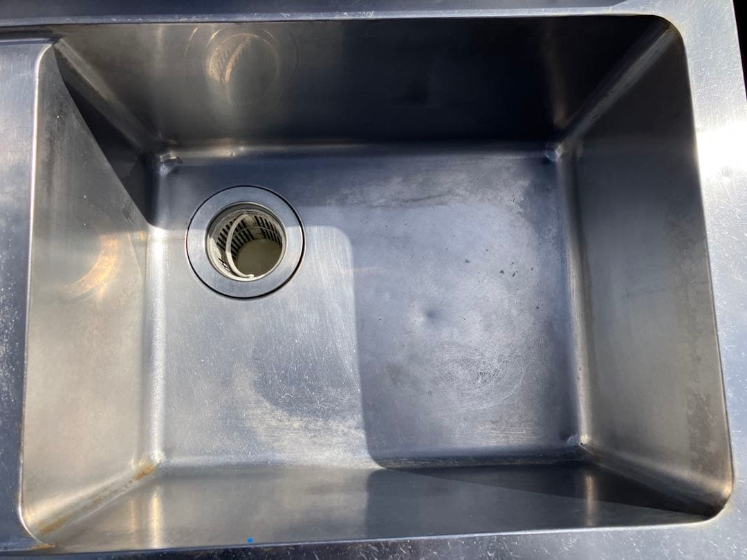 業務用 ステンレス 2槽シンク　ダブルシンク　直接引き取り、福島県内配送可