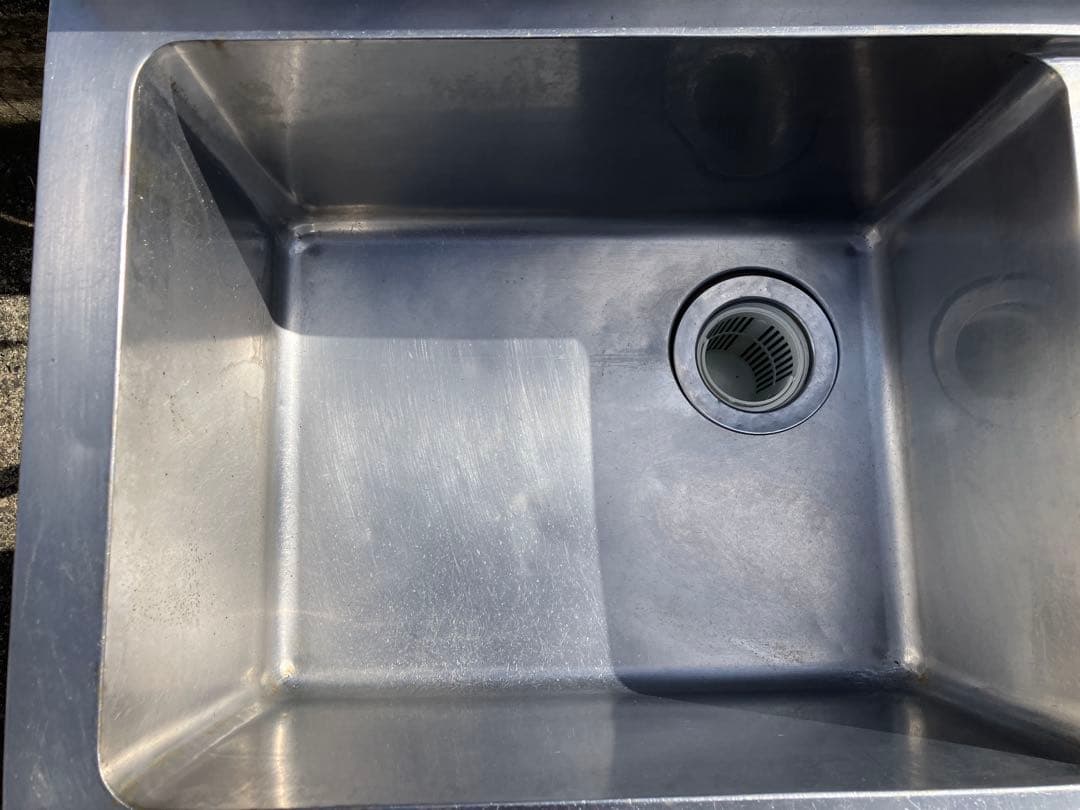 業務用 ステンレス 2槽シンク　ダブルシンク　直接引き取り、福島県内配送可