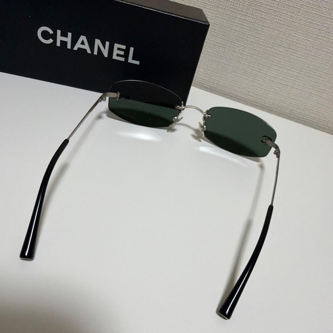CHANEL ココマーク グレー サングラス　縁無し