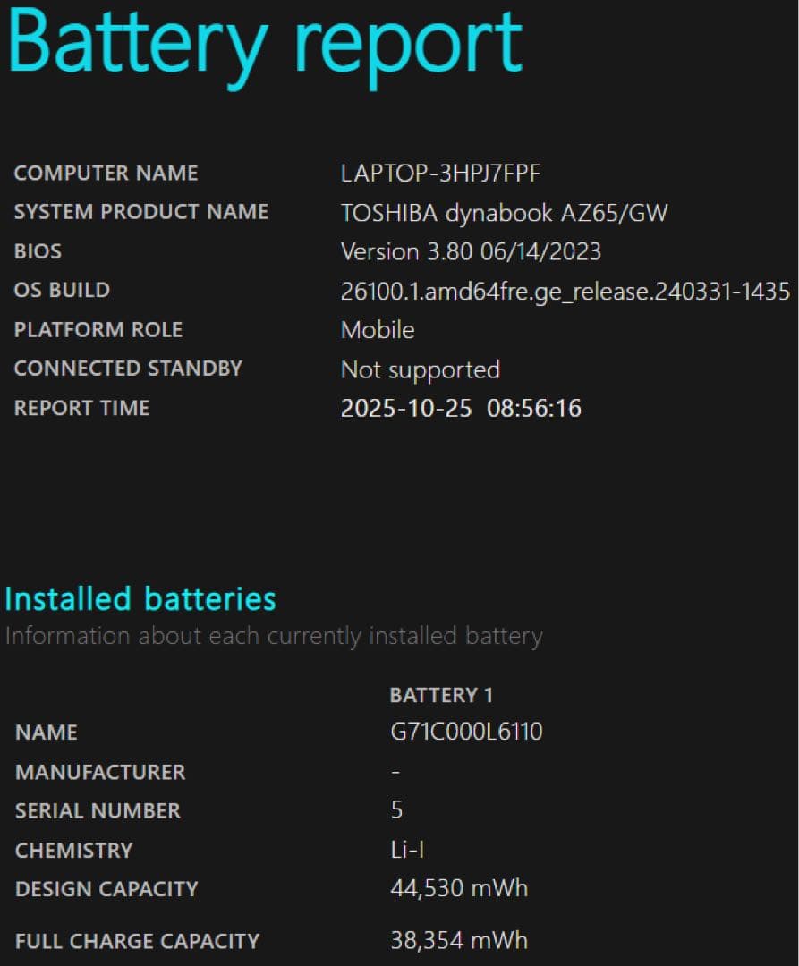 東芝 dynabook AZ65/GW i7 8550U SSD 2TB
