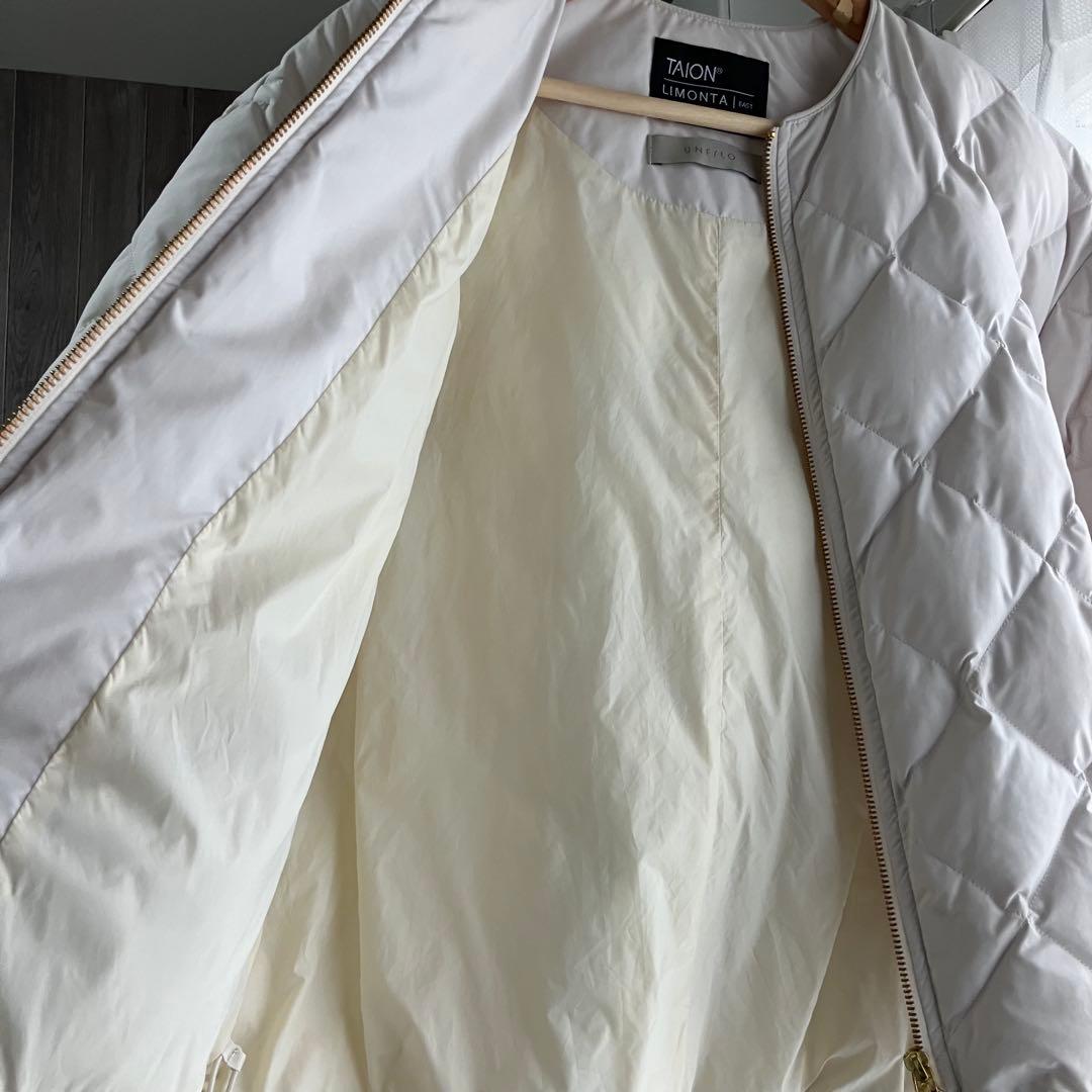 UNFILO×TAION キルティング ショート丈ブルゾン アイボリー Sサイズ