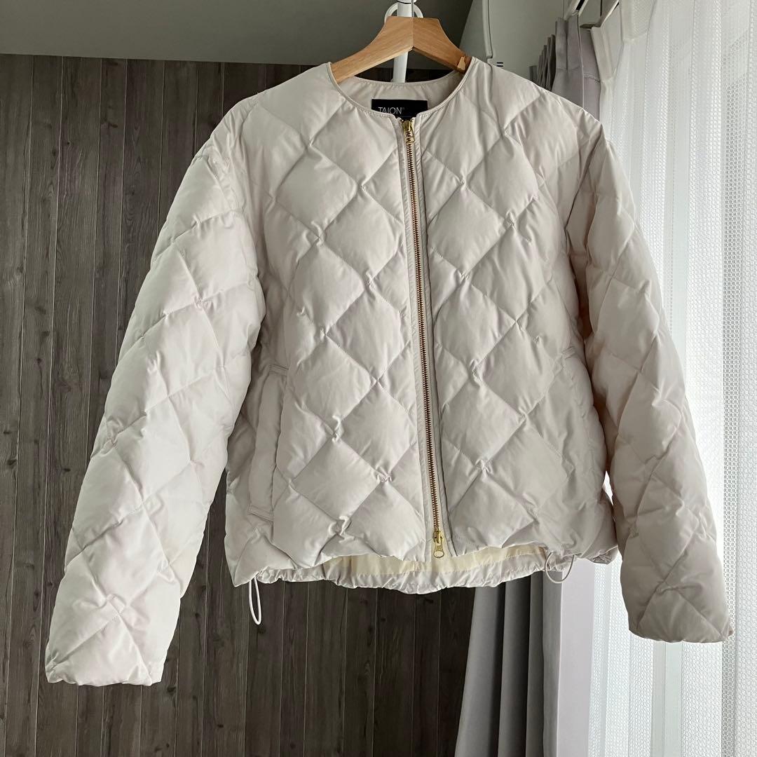 UNFILO×TAION キルティング ショート丈ブルゾン アイボリー Sサイズ