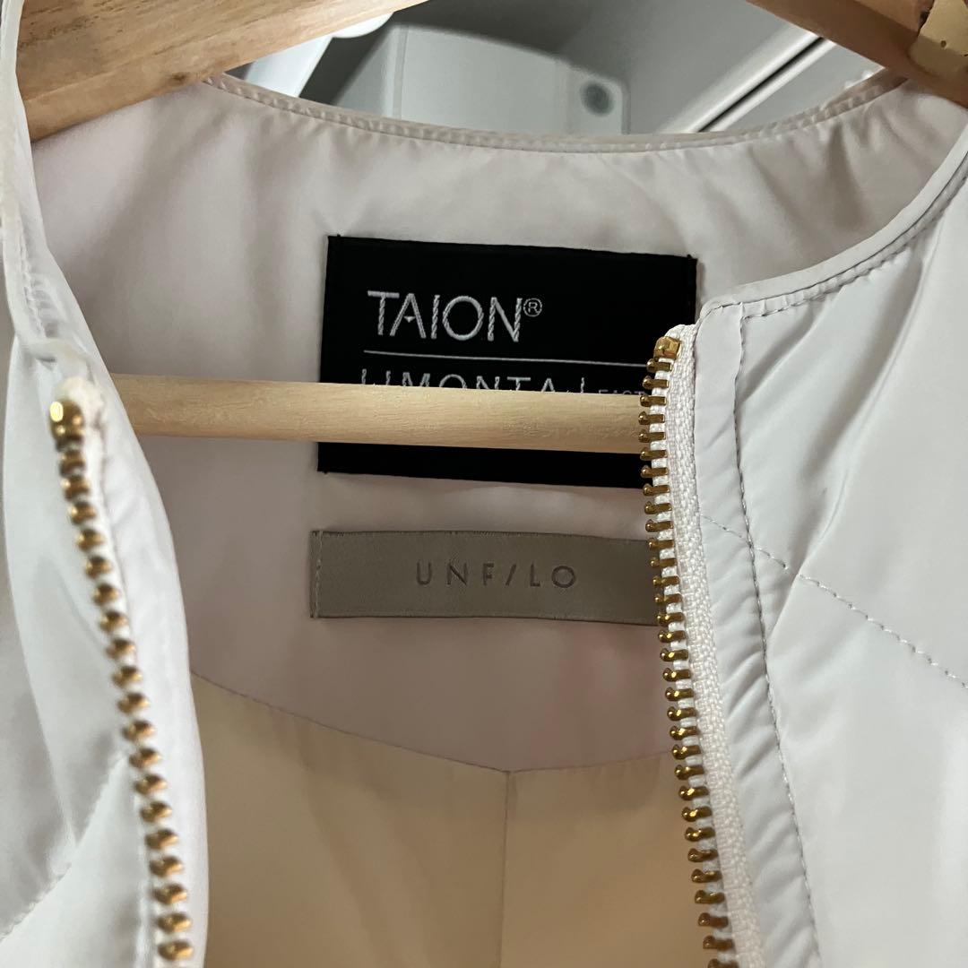 UNFILO×TAION キルティング ショート丈ブルゾン アイボリー Sサイズ