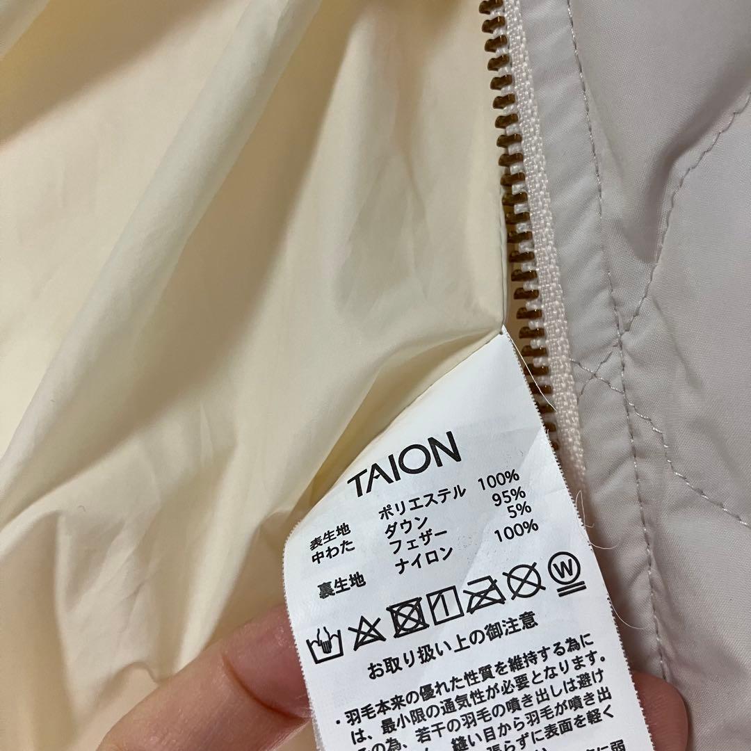 UNFILO×TAION キルティング ショート丈ブルゾン アイボリー Sサイズ