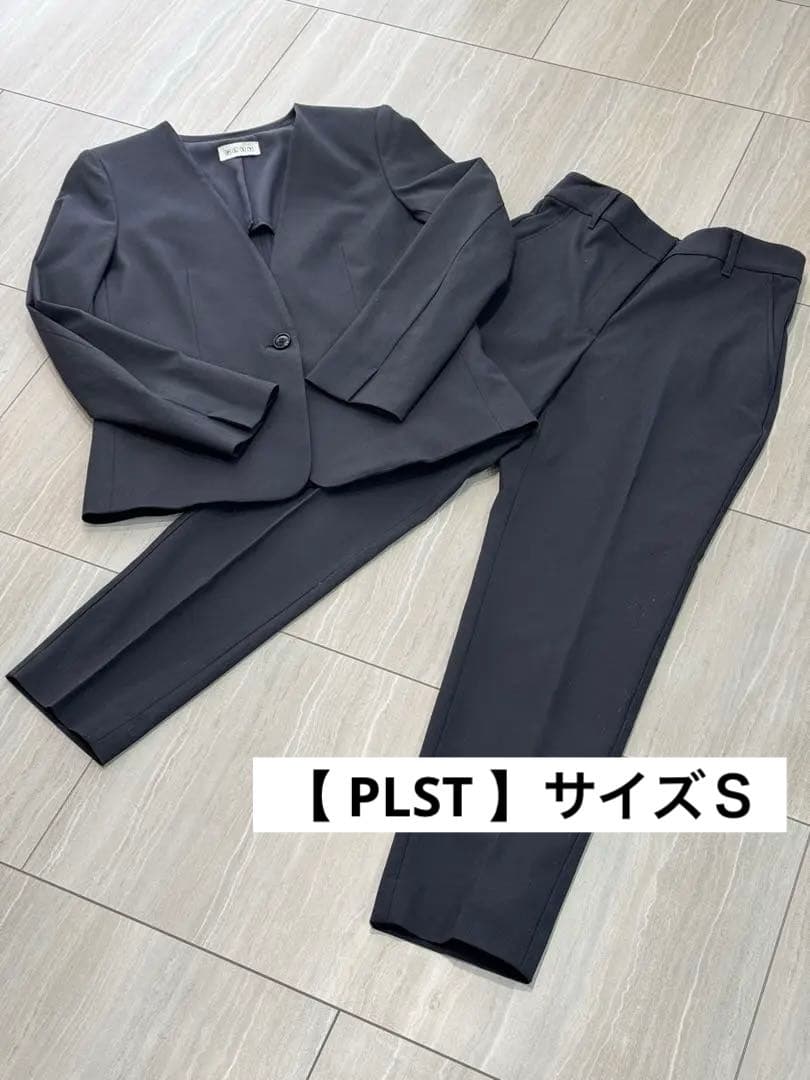 【 PLST 】ネイビー パンツスーツ 上下セット