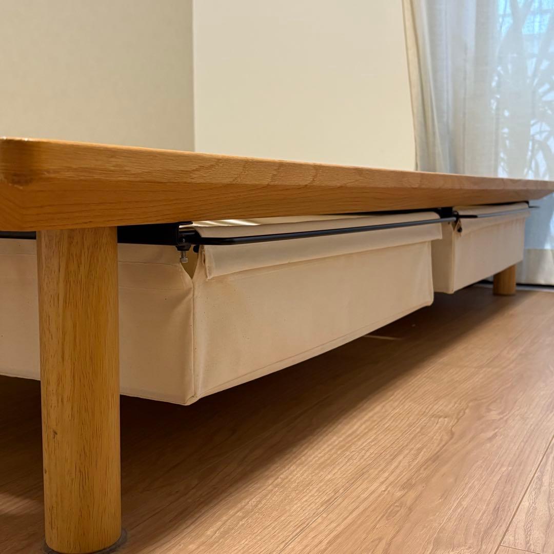 無印良品　ベッドフレーム・セミダブル・オーク材・すのこ仕様