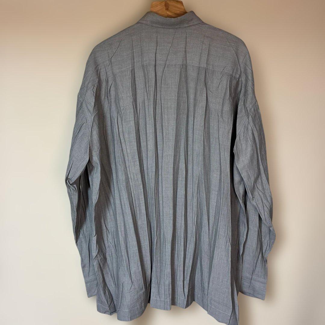 ISSEY MIYAKEヴィンテージ グレー プリーツ加工長袖シャツ