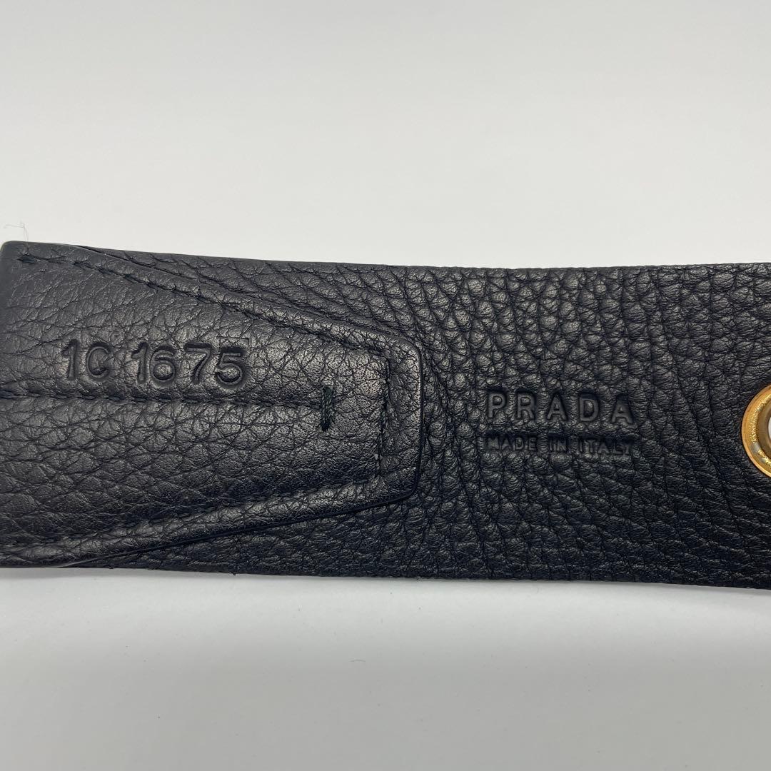 希少✨PRADA プラダ レザーベルト ゴールドバックル 黒 1C 1675