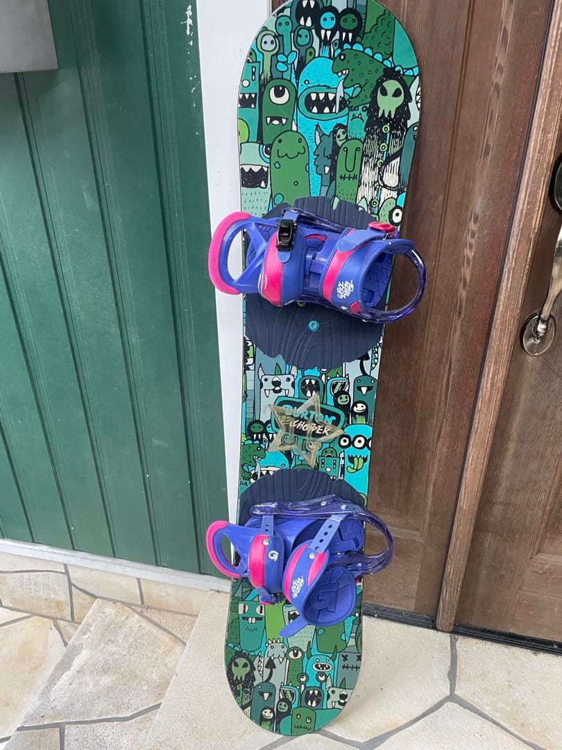 夏ゲレンデ用！Burton スノーボード 125cm ビンディングセット　キッズ